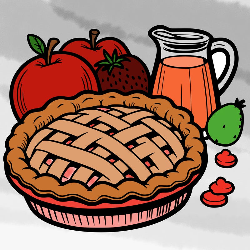 a pie of food