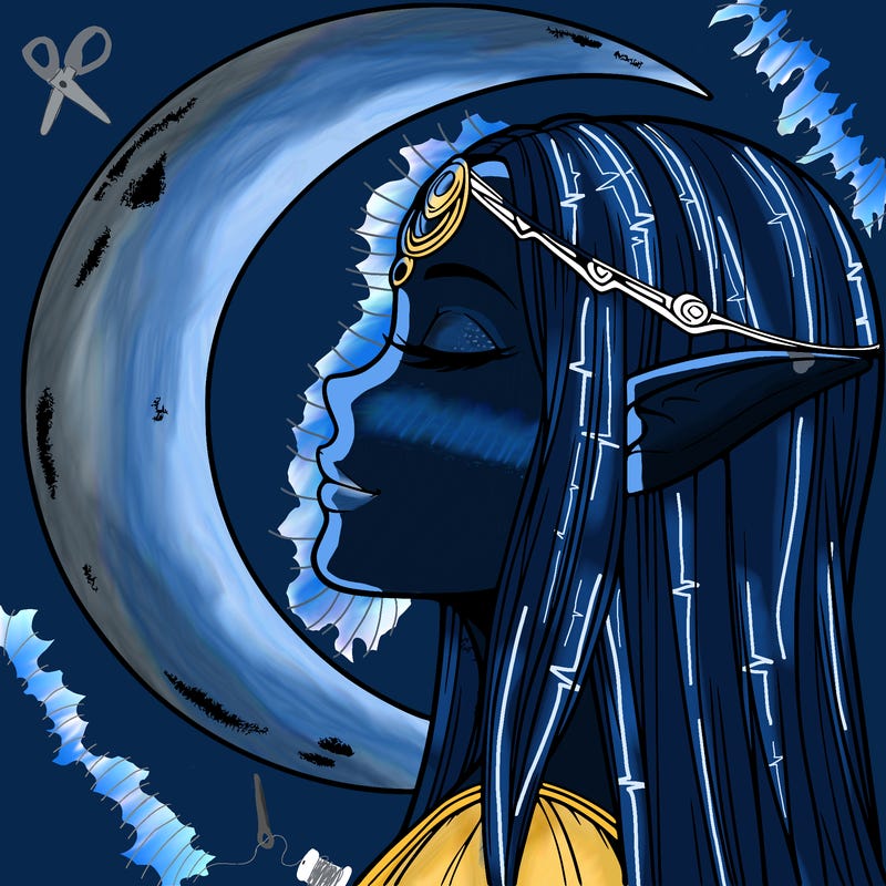 a realistic moon elf