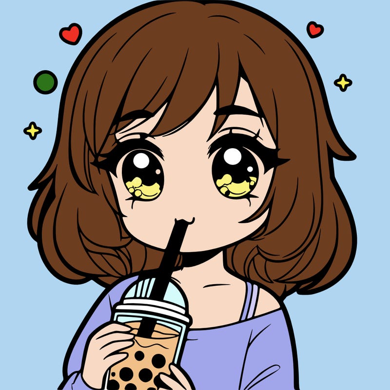 girl drinking boba