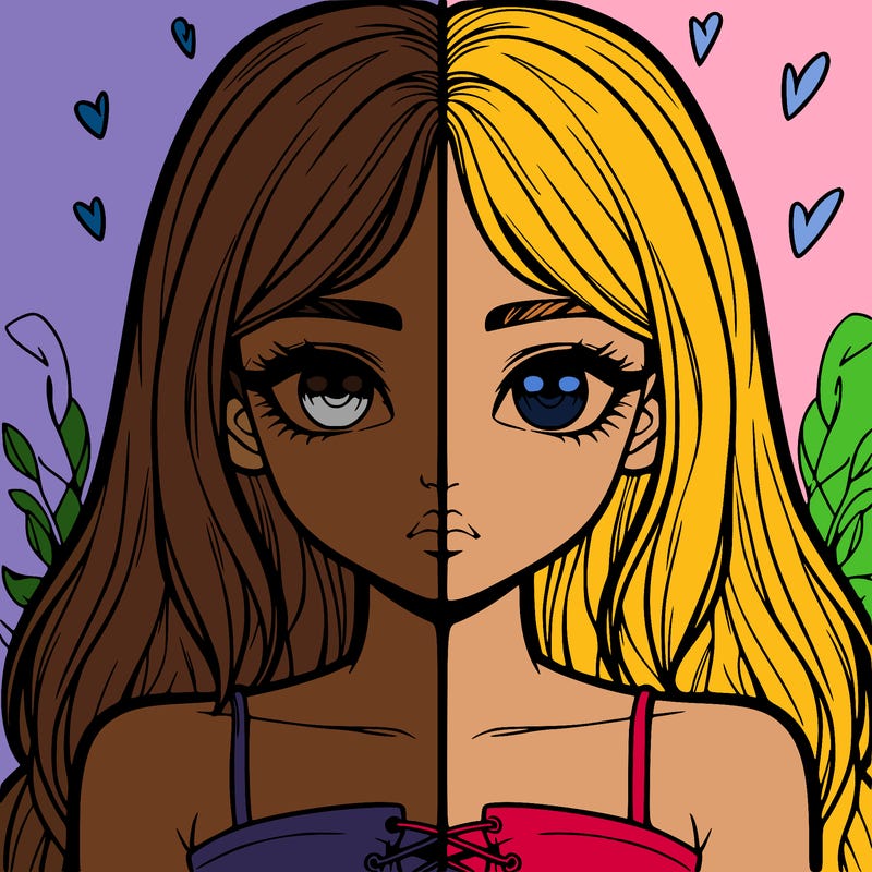 realistic girl split