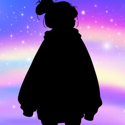 realistic girl with a oversized sweatshirt on and a bun