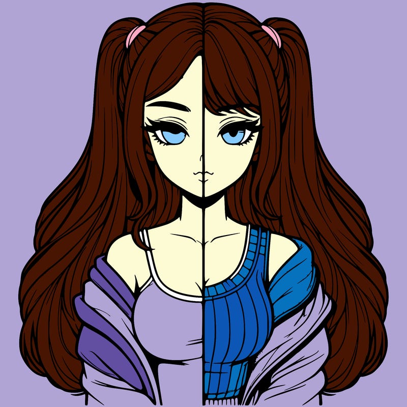 realistic girl split