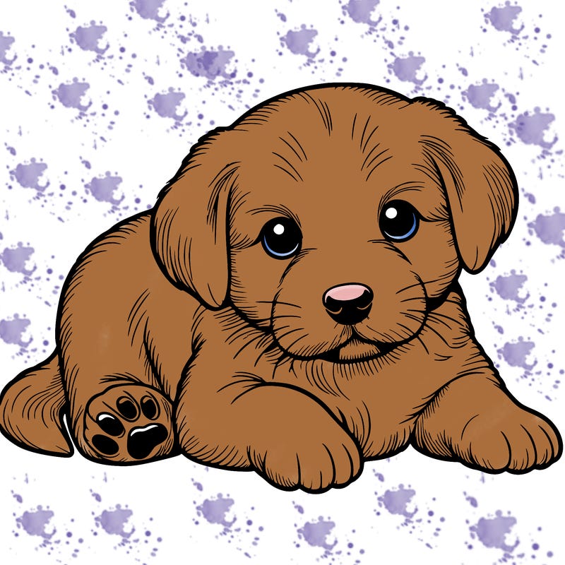 a cute realistic puppy