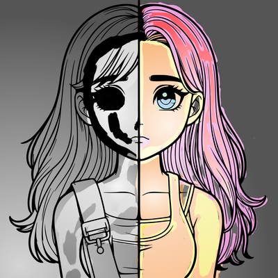 realistic girl split