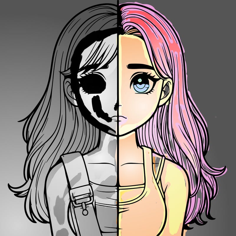 realistic girl split