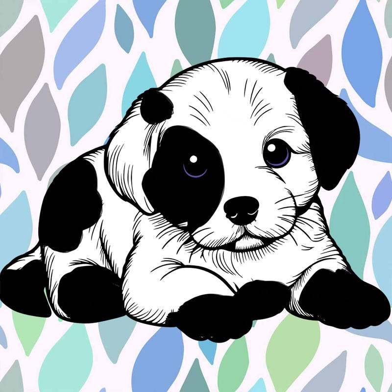 a cute realistic puppy