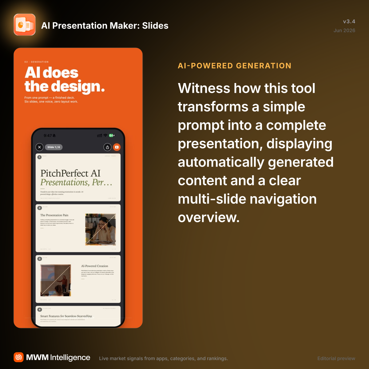 AI Presentation Maker: Slides - Graphics & Design App | MWM