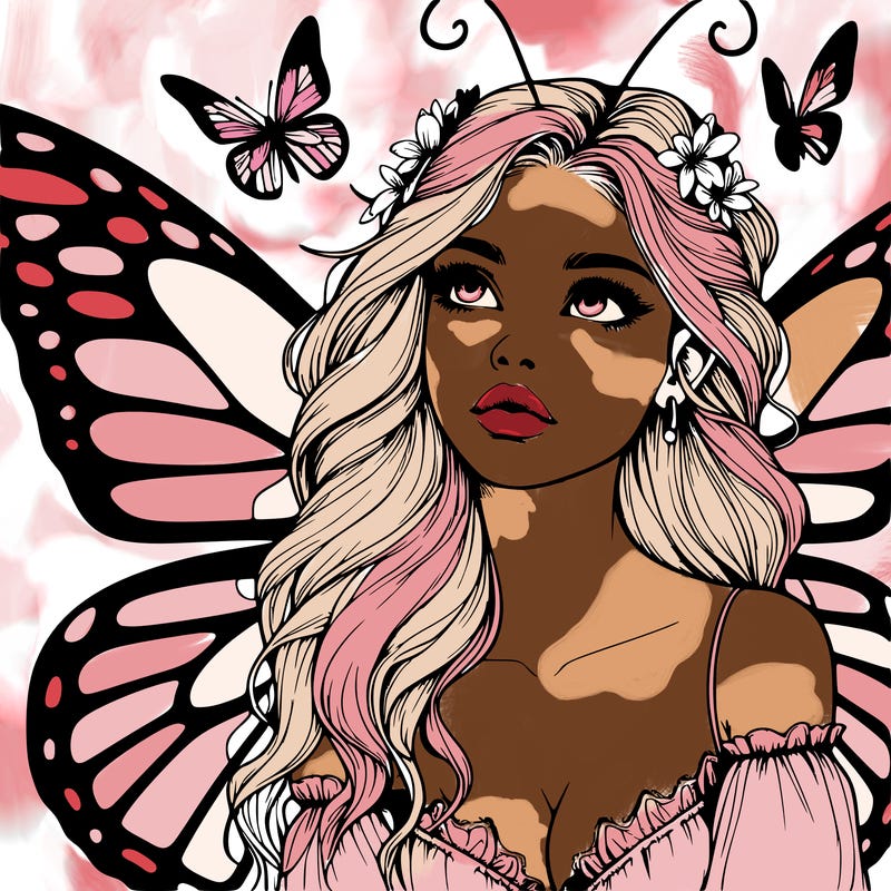butterfly fairy realistic girl