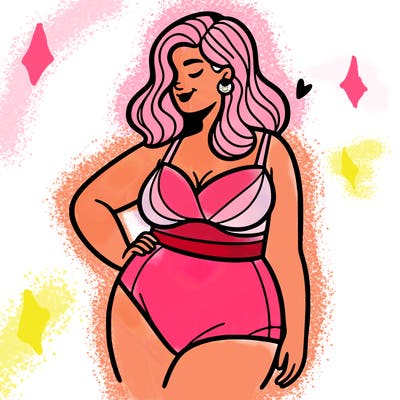 plus size woman bathing suit
