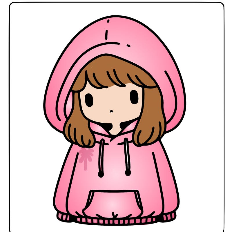 pink palm puff hoodie on girl
