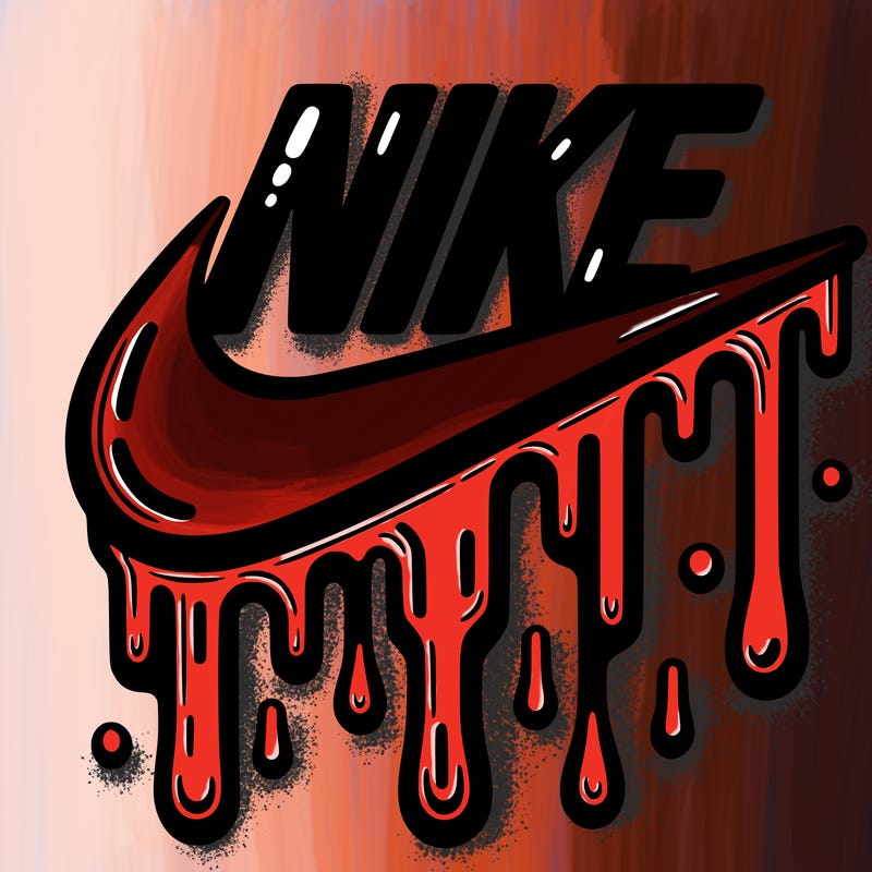dripping nike logo