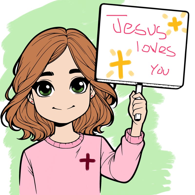 realistic girl holding up a sign