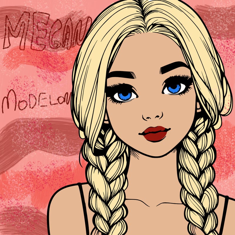 realistic girl with braids