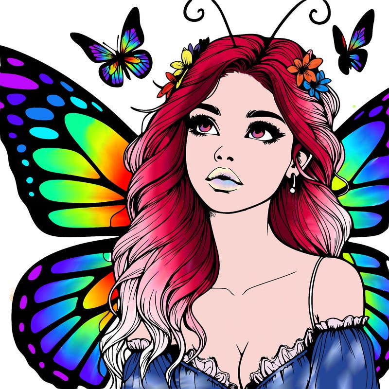 butterfly fairy realistic girl