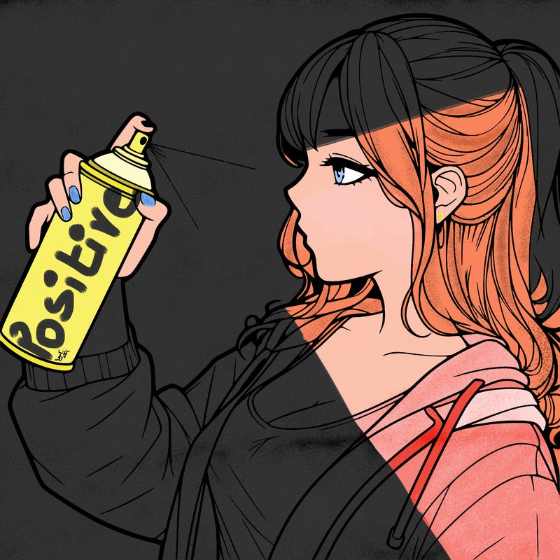 a realistic girl spray, painting