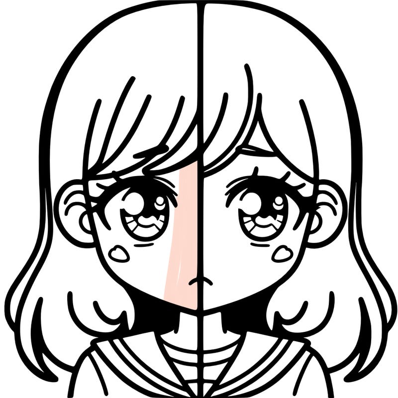 a split of a girl