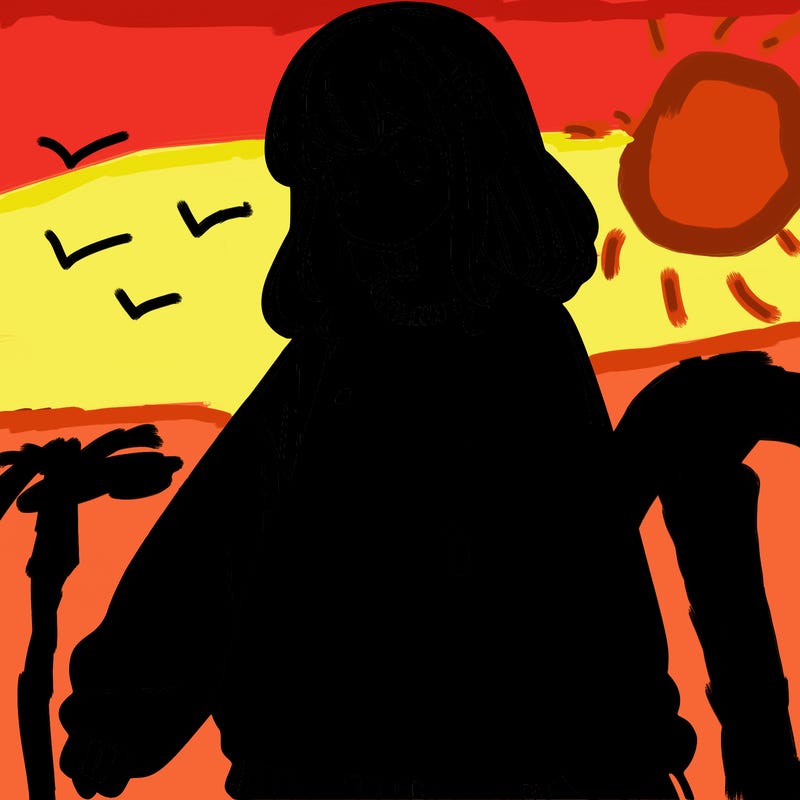 girl wearing frogging sweatshirt