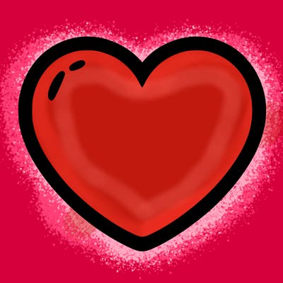 a blank heart