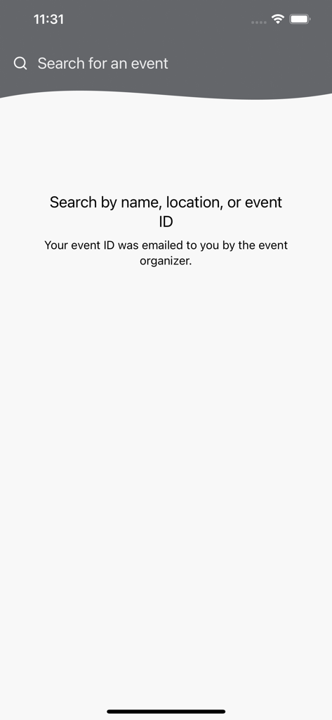 BNI Global Events - BNI Global Events app search screen for business networking events