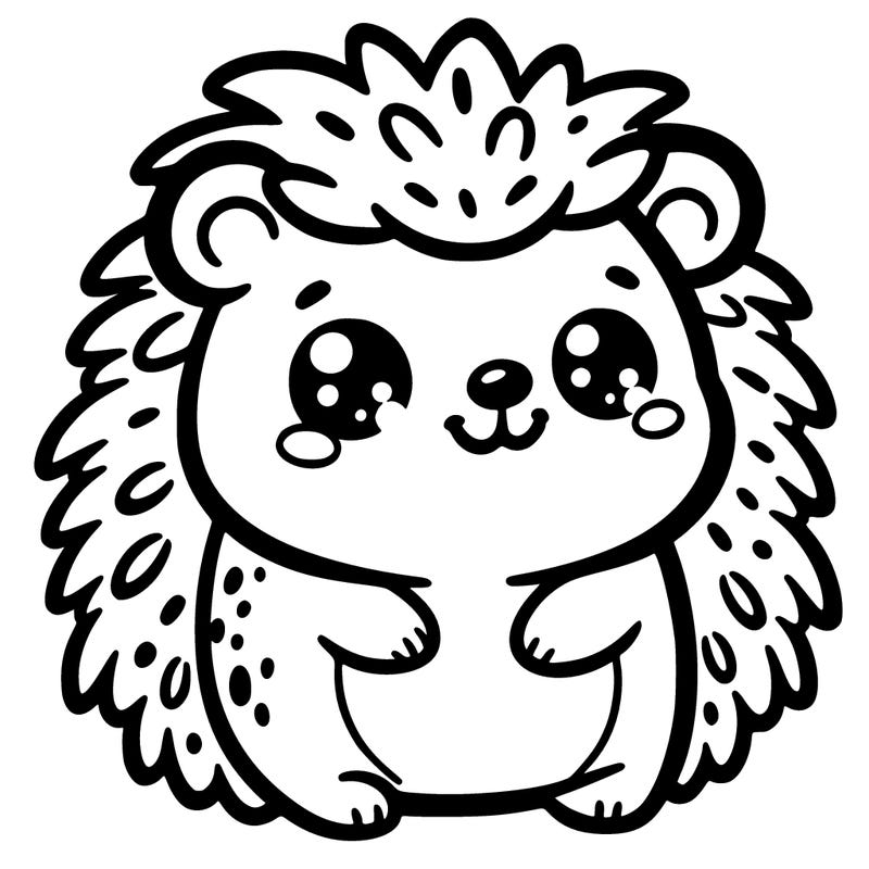 one cute smiling hedgehog