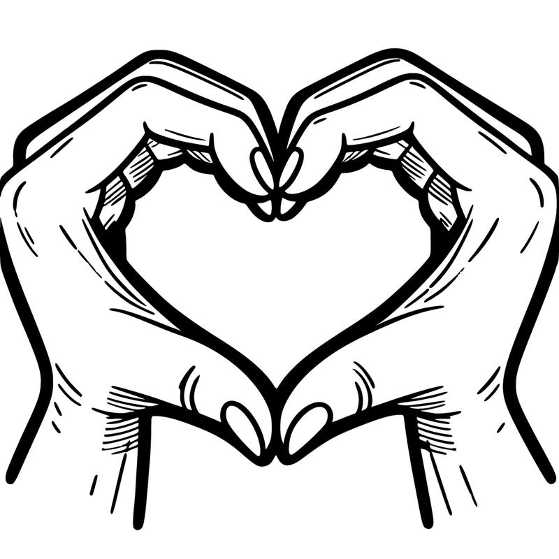 two hands forming a heart