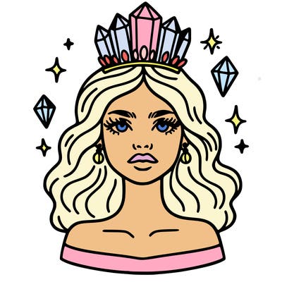 woman with crystal crown
