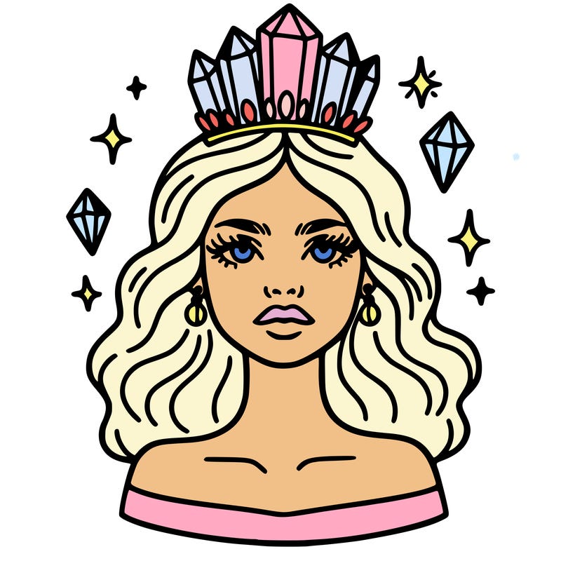 woman with crystal crown