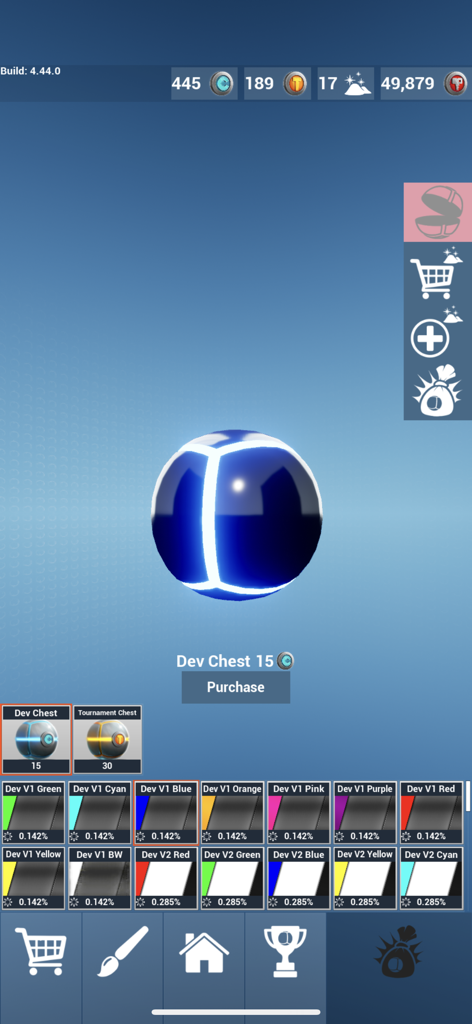 Marbles On Stream Mobile - Customizing a marble skin in the Marbles On Stream Mobile app shop.