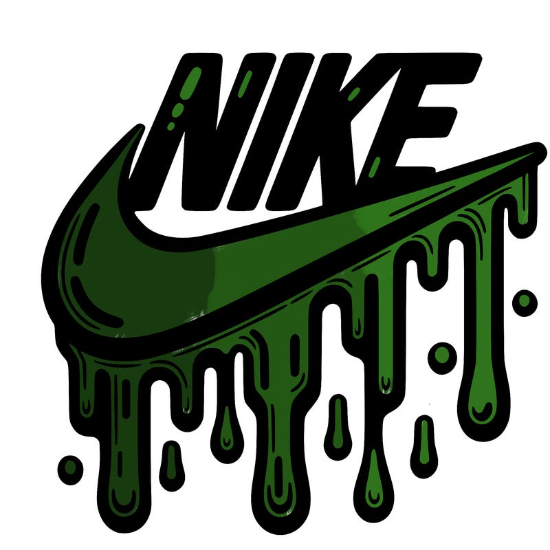 dripping nike logo