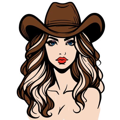woman with cowboy hat