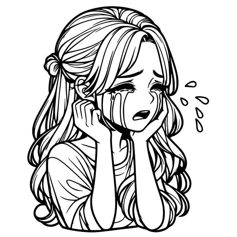 realistic crying girl