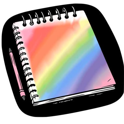 a blank sketch pad
