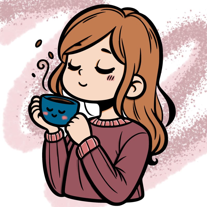 girl drinking coffee
