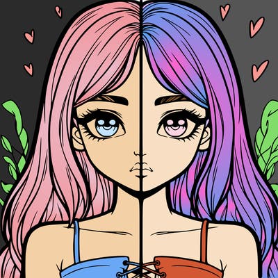 realistic girl split