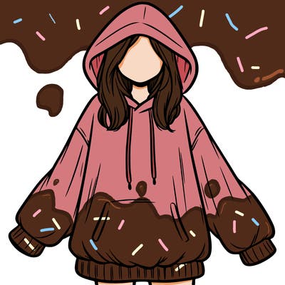 girl in oversized hoodie