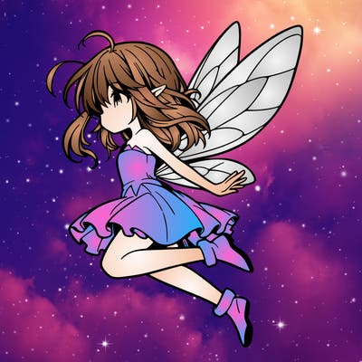 manga fairy flying