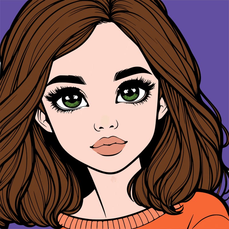 realistic girl whith cute eyes