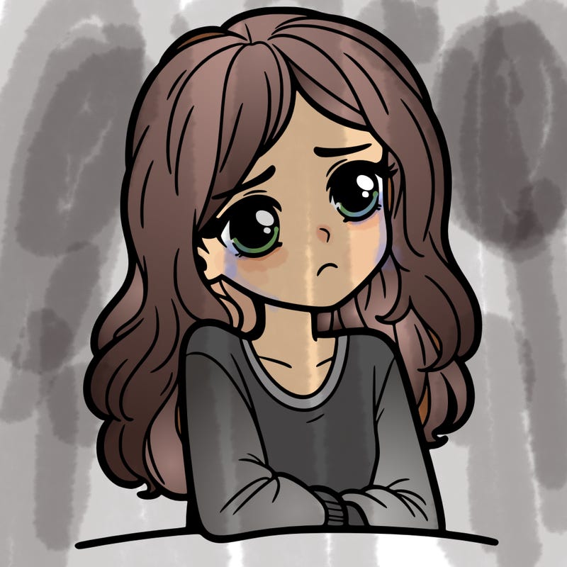 a girl that looks lonely