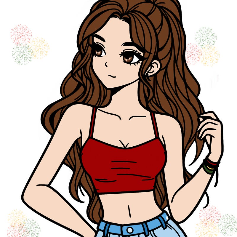 girl in crop top