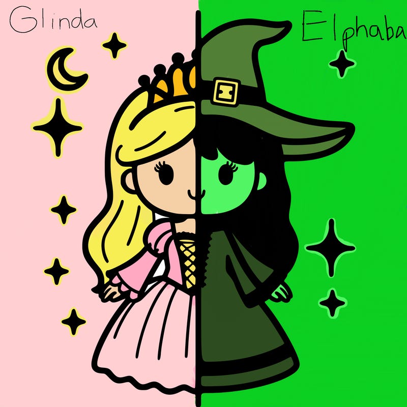 split princess and witch