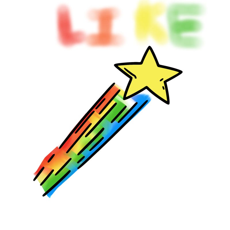 a shooting star in the sky