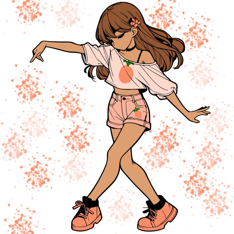 realistic girl danceing
