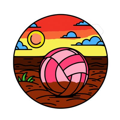 volleyball on a beach