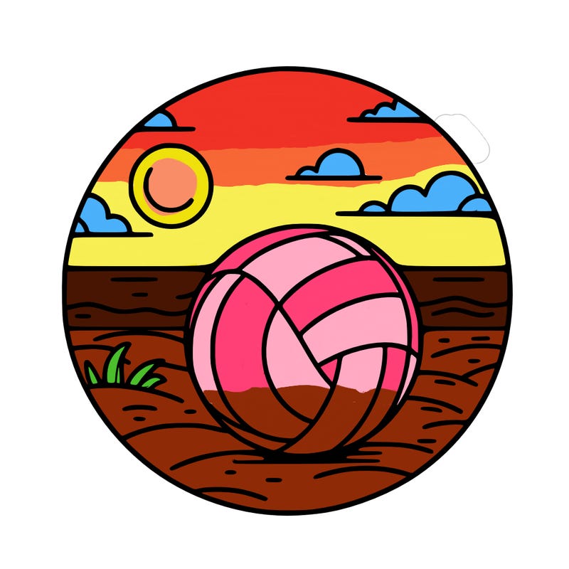 volleyball on a beach