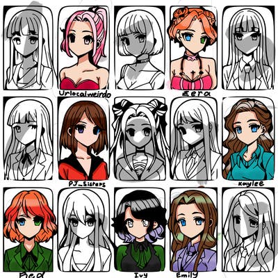 girls that look diffrent anime