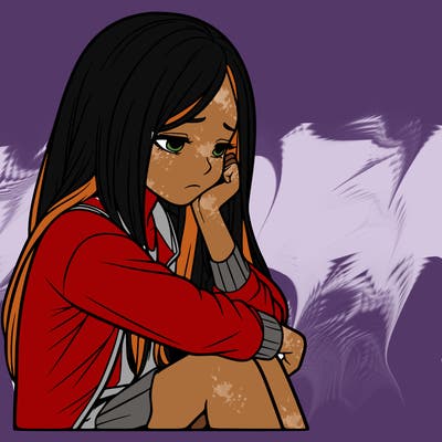 a realistic girl with depression