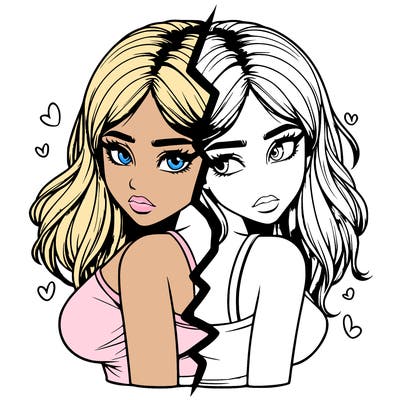 realistic girl split