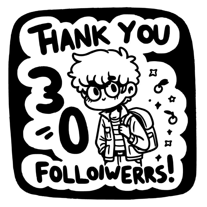 thank you for 30 followers!!