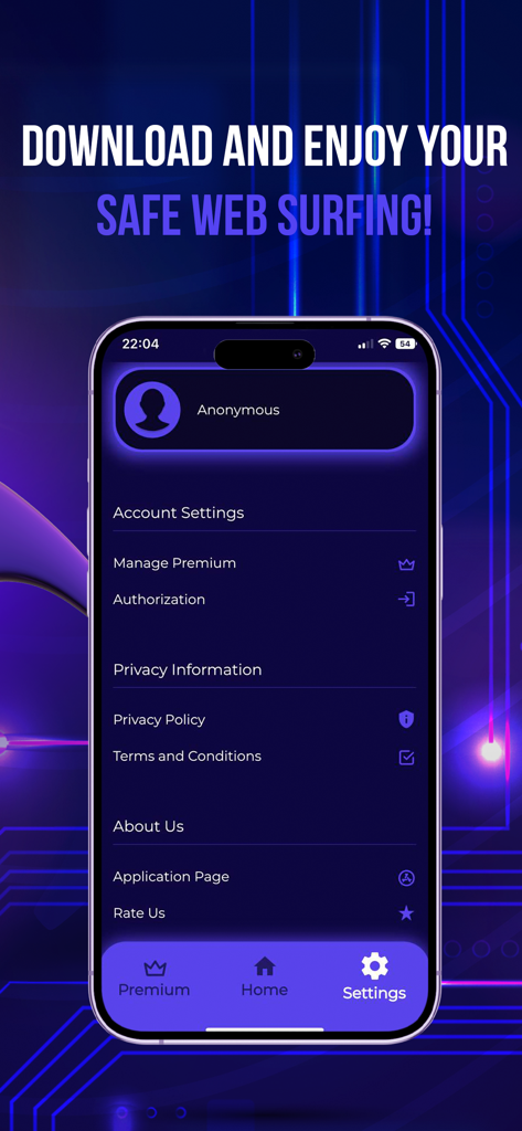 Rocket VPN Proxy - Fast VPN - Rocket VPN Proxy settings page showing privacy information and account management options on an iPhone interface