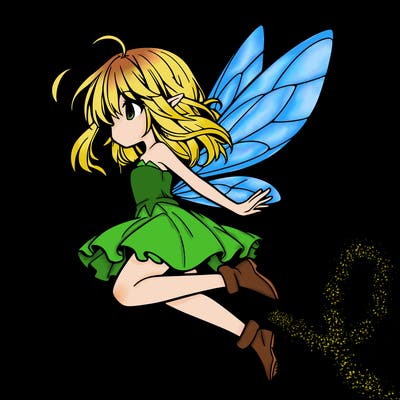 manga fairy flying